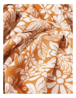 Printed Organic Cotton Scarf In Camel -Myer Clothing Shop 946782820 954293680 6 720x928