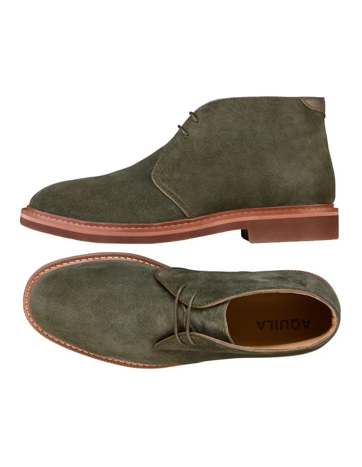 Declan Suede Chukka Boots In Forest Green 2 Declan Suede Chukka Boots In Forest Green - Image 2