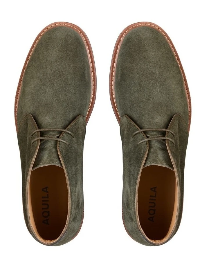 Declan Suede Chukka Boots In Forest Green 3 Declan Suede Chukka Boots In Forest Green - Image 3