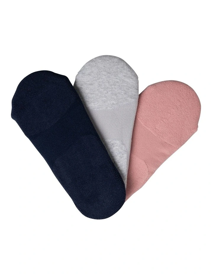 Skechers Terry Sock Liner 3 Pack In Multi 2 Skechers Terry Sock Liner 3 Pack In Multi - Image 2