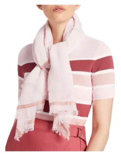 Payton Cotton Blend Scarf In Pink Multi -Myer Clothing Shop 947190250 3 720x928