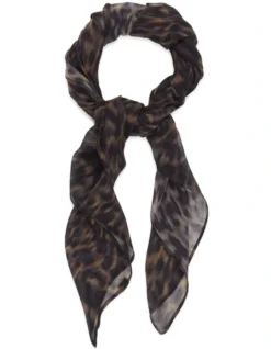 Rya Silk Scarf In Black