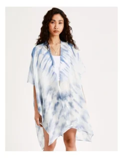 Organic Cotton Print Kaftan In Blues -Myer Clothing Shop 947268550 4 720x928