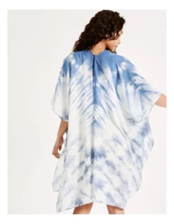 Organic Cotton Print Kaftan In Blues -Myer Clothing Shop 947268550 6 720x928