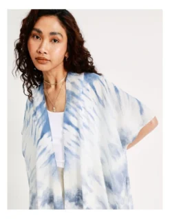 Organic Cotton Print Kaftan In Blues -Myer Clothing Shop 947268550 7 720x928