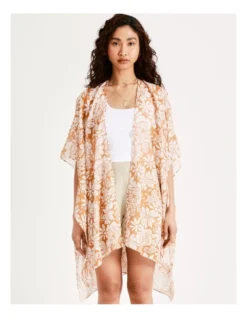 Organic Cotton Print Kaftan In Camel -Myer Clothing Shop 947268550 954293590 4 720x928