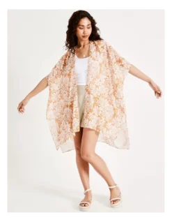 Organic Cotton Print Kaftan In Camel -Myer Clothing Shop 947268550 954293590 5 720x928