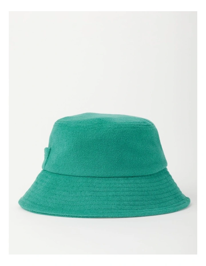 Terry Bucket Hat In Green 4 Terry Bucket Hat In Green - Image 4