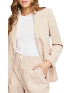 Oxford Lola Seersucker Blazer In Desert Rose -Myer Clothing Shop 947495980 4 1 720x928