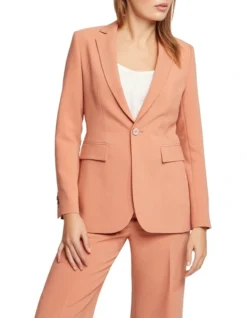 Oxford Ebony Eco Suit Jacket In Orange Light