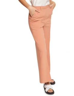 Oxford Lauren Eco Wide Leg Suit Pants In Henna