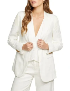 Oxford Lola Linen Jacket In Ivory -Myer Clothing Shop 947497240 4 1 720x928