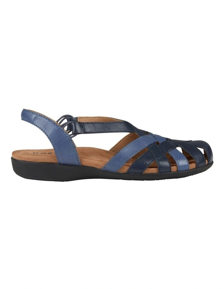 Berri Leather Flat Shoe In Navy 1 Berri Leather Flat Shoe In Navy