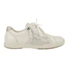 Etta Leather Sneaker In Sand White