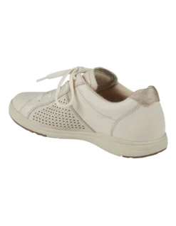 Etta Leather Sneaker In Sand White -Myer Clothing Shop 947503810 6 720x928