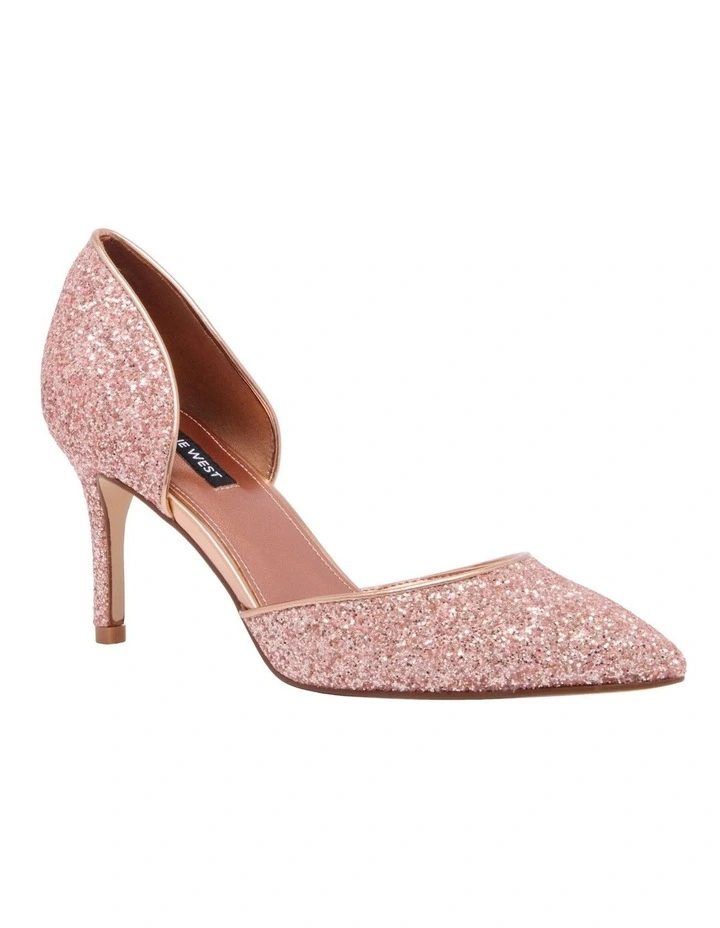 Nine West Menlo Glitter Pump In Rose Gold 2 Nine West Menlo Glitter Pump In Rose Gold - Image 2