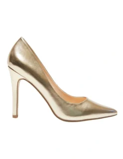 Harbour Heeled Shoes In Gold Metallic