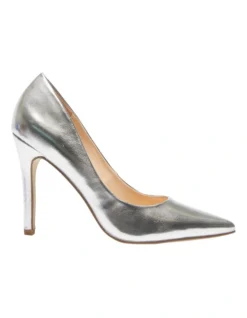 Harbour Heeled Shoes In Silver Metallic