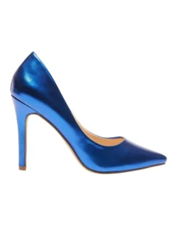 Harbour Heeled Shoes In Metallic Blue