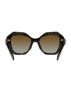 Prada 0PR 16WSF Polarised Sunglasses In Black/Yellow Marble -Myer Clothing Shop 947838070 7 720x928
