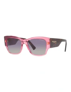 Vogue 0VO5462S Polarised Sunglasses In Transparent Pink