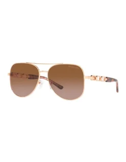 Michael Kors Chianti Sunglasses In Rose Gold