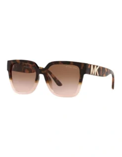 Michael Kors Karlie Sunglasses In Dark Tortoise/Pink