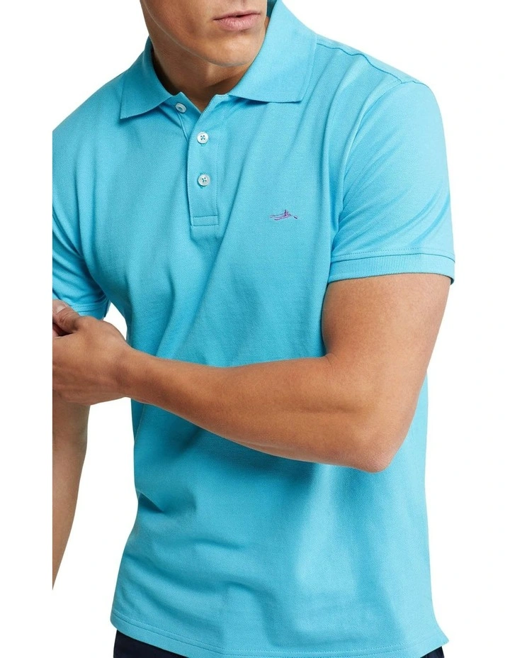 Oxford Mark Pique Polo In Bright Blue 4 Oxford Mark Pique Polo In Bright Blue - Image 4