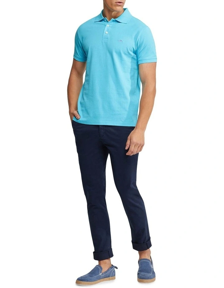 Oxford Mark Pique Polo In Bright Blue 5 Oxford Mark Pique Polo In Bright Blue - Image 5