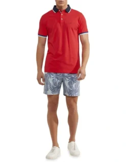 Oxford Cam Contrast Collar Pique Polo In Red -Myer Clothing Shop 948103390 5 720x928