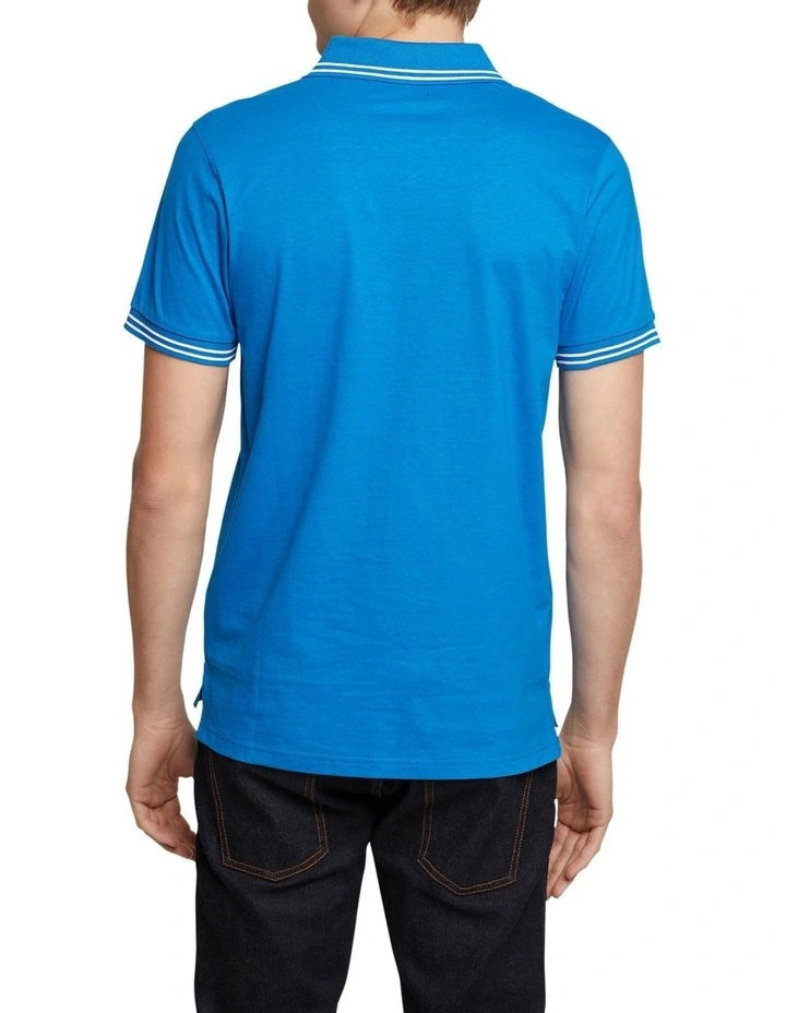 Oxford Nickson Tipping Jersey Polo In Blue 3 Oxford Nickson Tipping Jersey Polo In Blue - Image 3