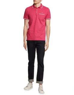 Oxford Nickson Tipping Jersey Polo In Bright Pink -Myer Clothing Shop 948103750 5 720x928
