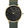 Rosefield West Village WBFLG-W95 Leather Watch In Green