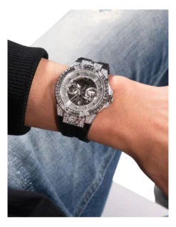 Guess Dynasty GW0498G1 44mm Silicone Watch In Black -Myer Clothing Shop 948129760 7 720x928