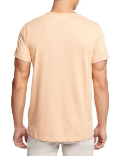 Oxford Jed Crew Neck T-Shirt In Melon -Myer Clothing Shop 948168370 3 2 720x928