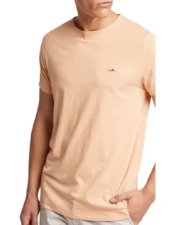 Oxford Jed Crew Neck T-Shirt In Melon -Myer Clothing Shop 948168370 4 2 720x928