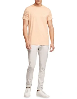 Oxford Jed Crew Neck T-Shirt In Melon -Myer Clothing Shop 948168370 5 2 720x928