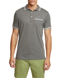 Oxford Nickson Tipping Jersey Polo In Grey