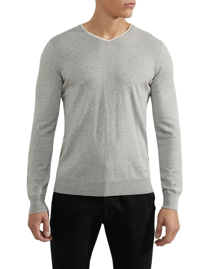 Oxford Lenny Cashmere Blend Pullover In Melange Grey 1 Oxford Lenny Cashmere Blend Pullover In Melange Grey