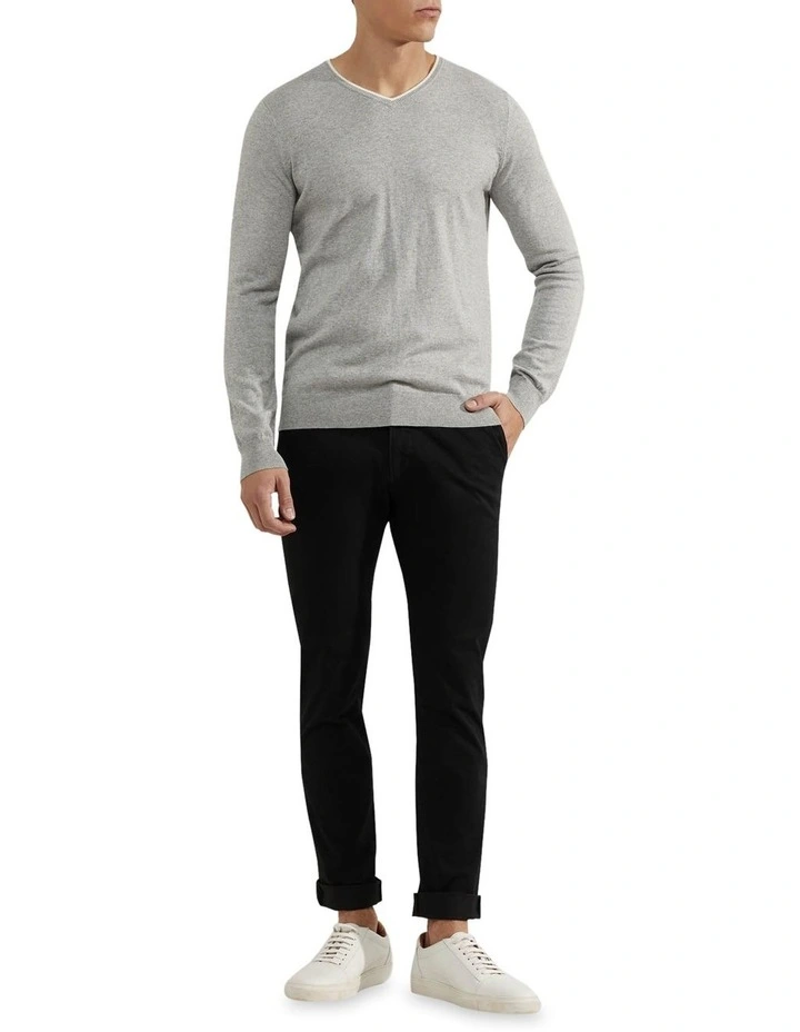 Oxford Lenny Cashmere Blend Pullover In Melange Grey 5 Oxford Lenny Cashmere Blend Pullover In Melange Grey - Image 5