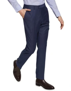Oxford Hopkins Wool Suit Trousers In Navy -Myer Clothing Shop 948172240 3 720x928