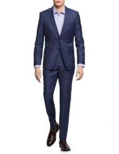 Oxford Hopkins Wool Suit Trousers In Navy -Myer Clothing Shop 948172240 4 720x928