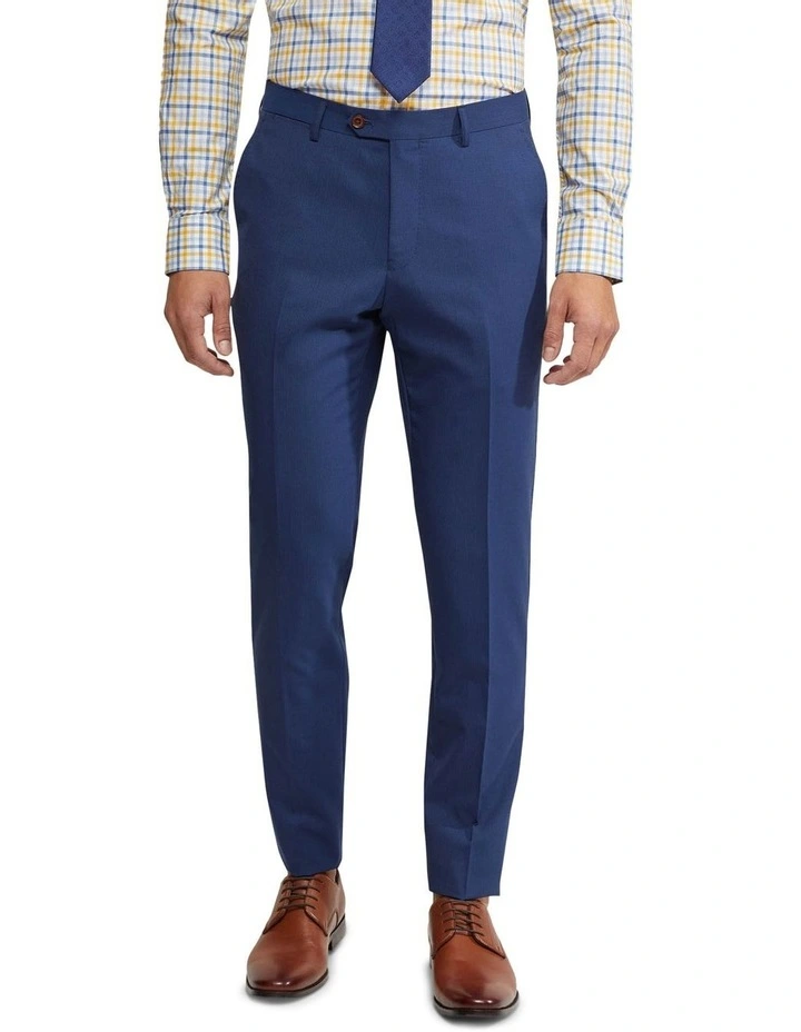 Oxford Byron Wool Stretch Suit Trousers In Blue 1 Oxford Byron Wool Stretch Suit Trousers In Blue