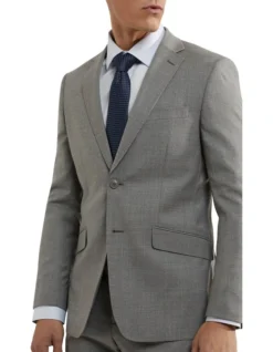 Oxford New Hopkins Wool Stretch Suit Jacket In Grey -Myer Clothing Shop 948173140 4 720x928