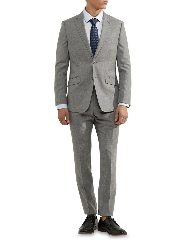Oxford Hopkins Wool Stretch Suit Trousers In Grey 5 Oxford Hopkins Wool Stretch Suit Trousers In Grey - Image 5