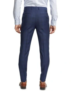 Oxford Byron Wool Checked Suit Trousers In Blue 8 Oxford Byron Wool Checked Suit Trousers In Blue -Myer Clothing Shop 948173590 3 720x928