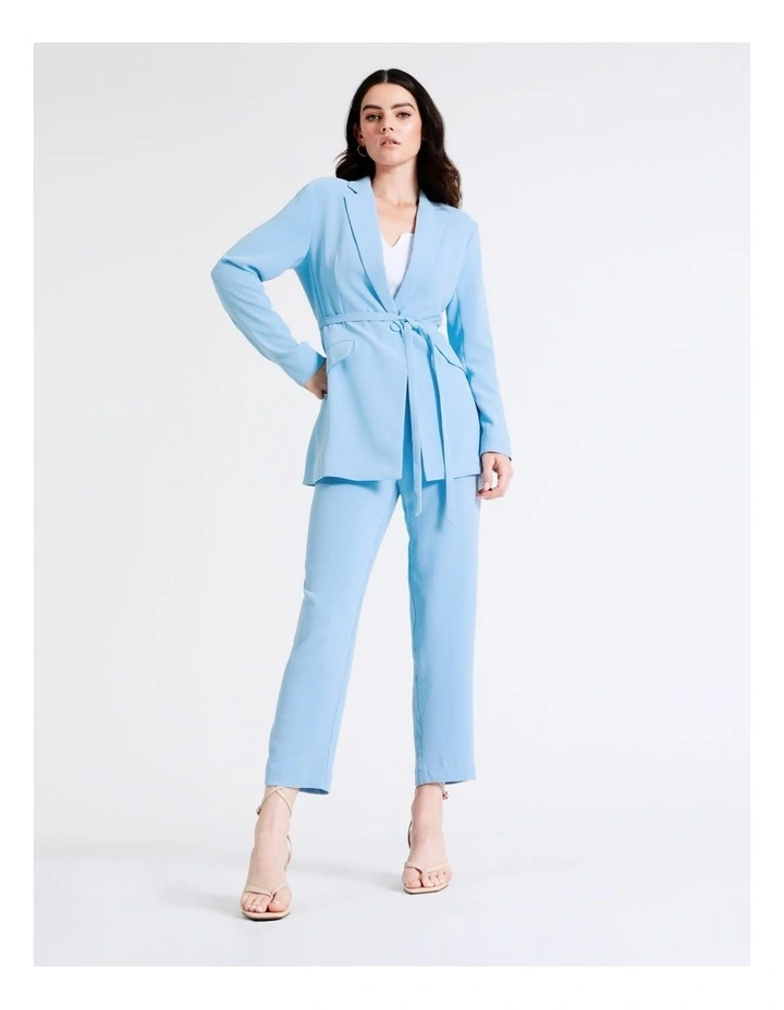 Basque Single Breasted Blazer In Sky Blue 1 Basque Single Breasted Blazer In Sky Blue