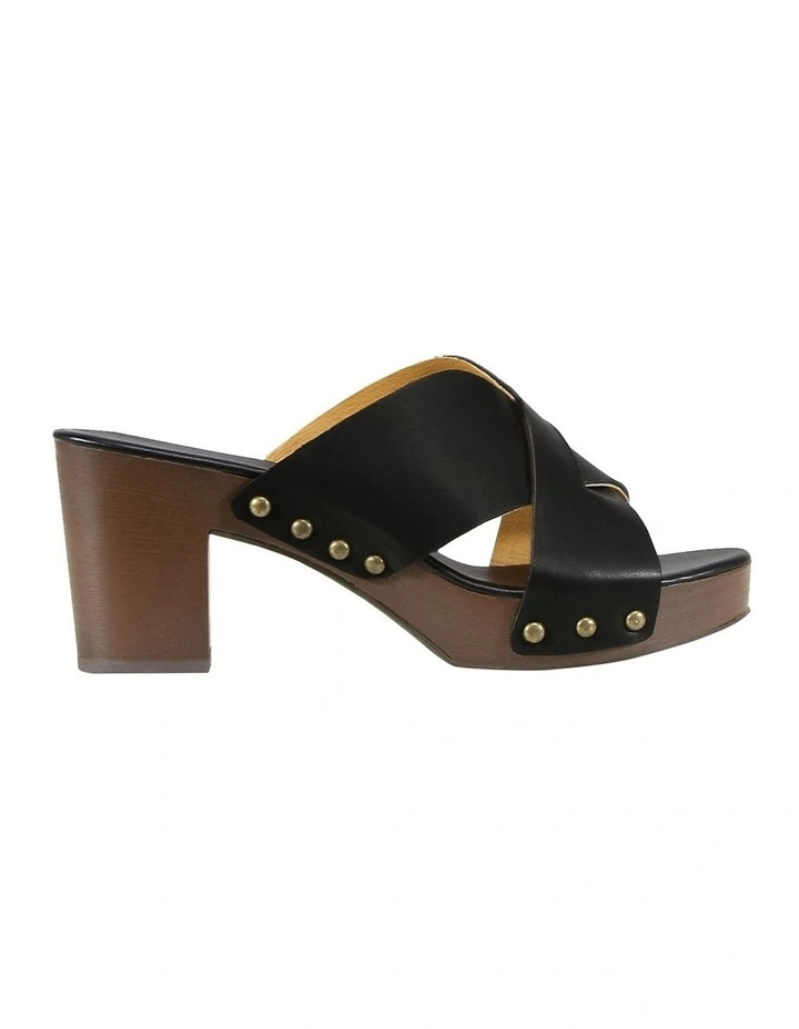 Midtown Clog Mule In Black 1 Midtown Clog Mule In Black