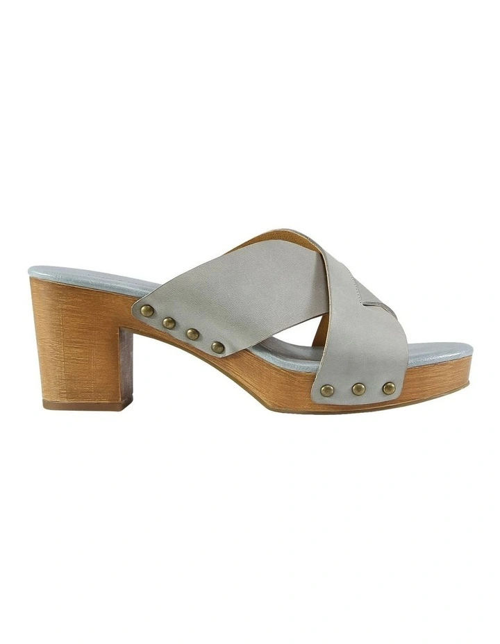 Midtown Clog Mule In Grey 1 Midtown Clog Mule In Grey