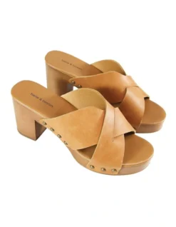 Midtown Clog Mule In Tan -Myer Clothing Shop 948687220 3 720x928